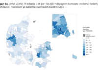 COVID-19 fordeling, graf: SSI